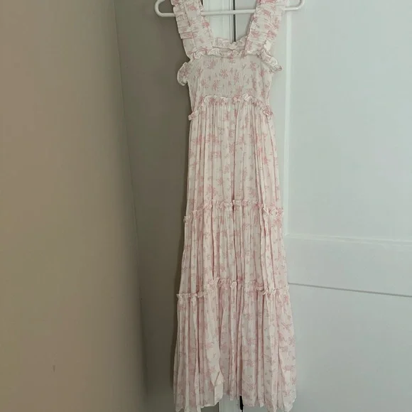Floral Pink Maxi Dress - Picture 1 of 4